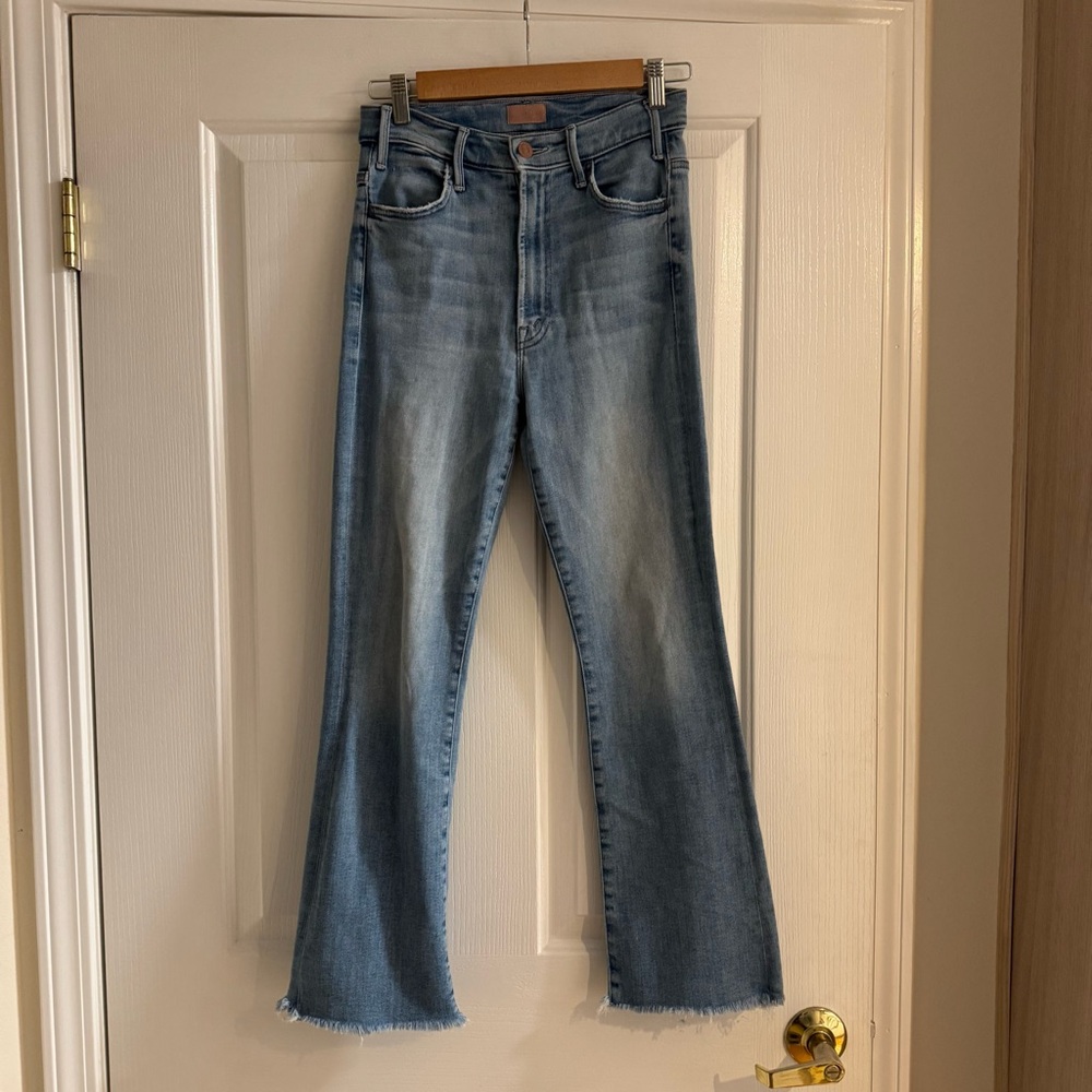 MOTHER Hustler Ankle Fray Jeans Au Revoir Size 26